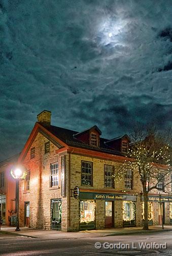 Moon Over Perth_19657-62.jpg - Kelly's Floral Market photographed at Perth, Ontario, Canada.